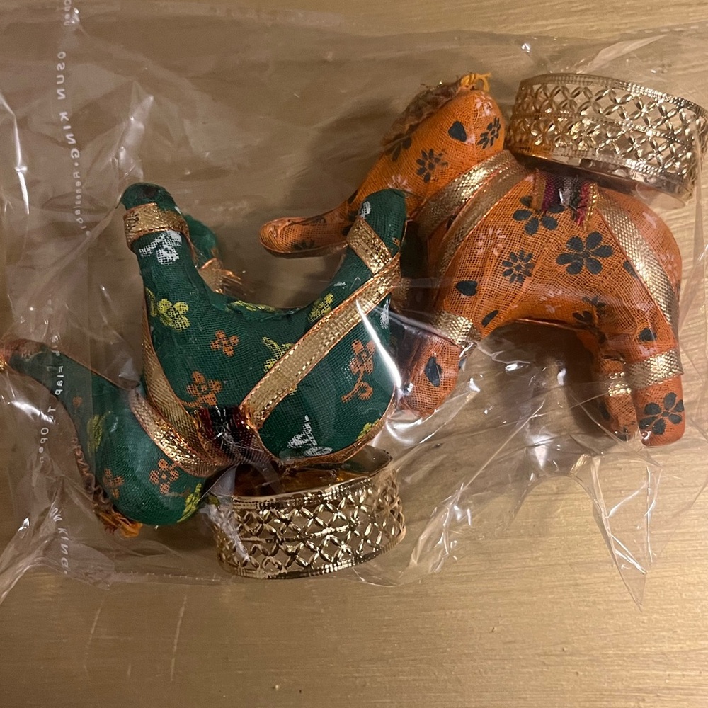 Decorative Elephant Figurines Candle Votive Holders From India